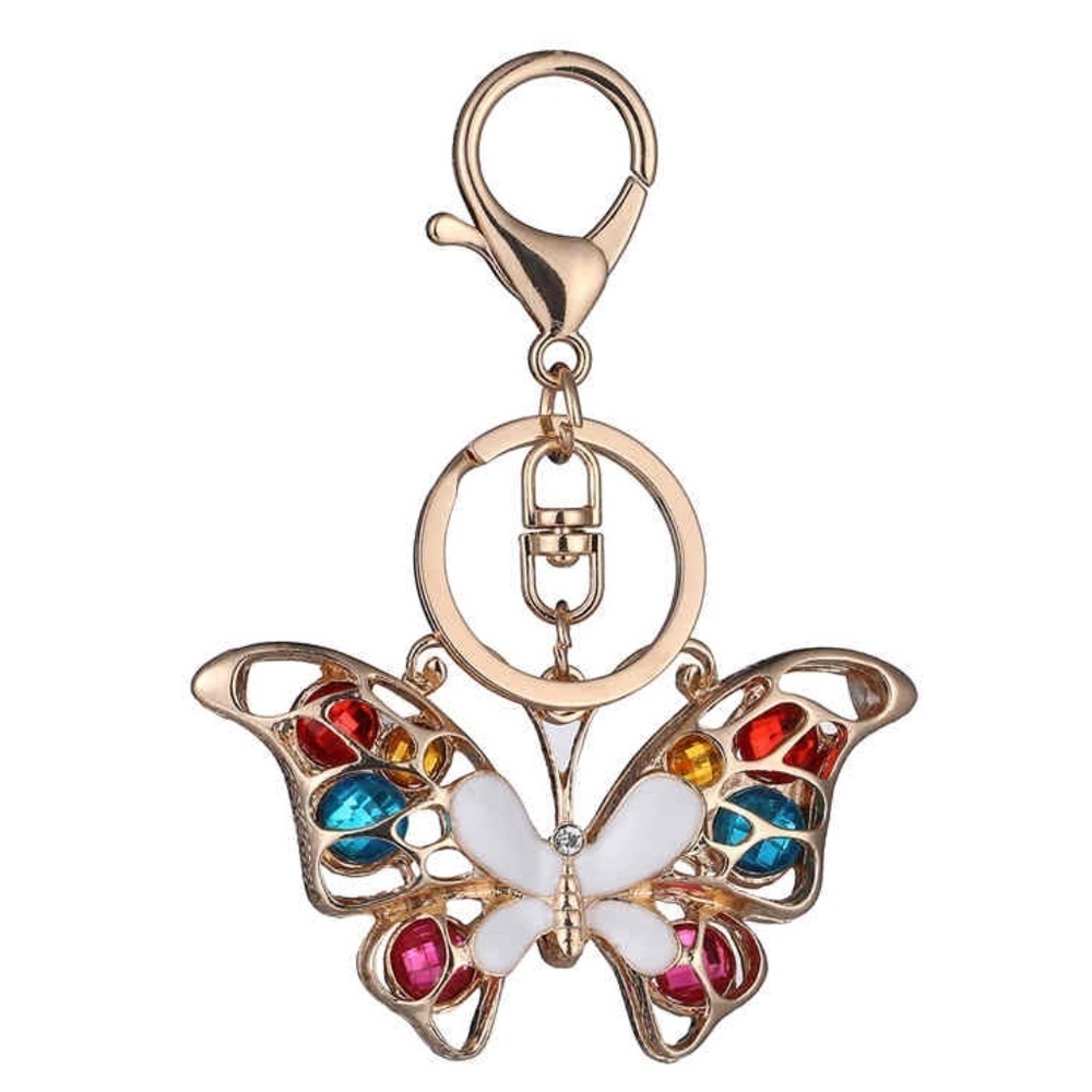 *VIVIANA* Colorful Butterfly x Gem Car Keychain